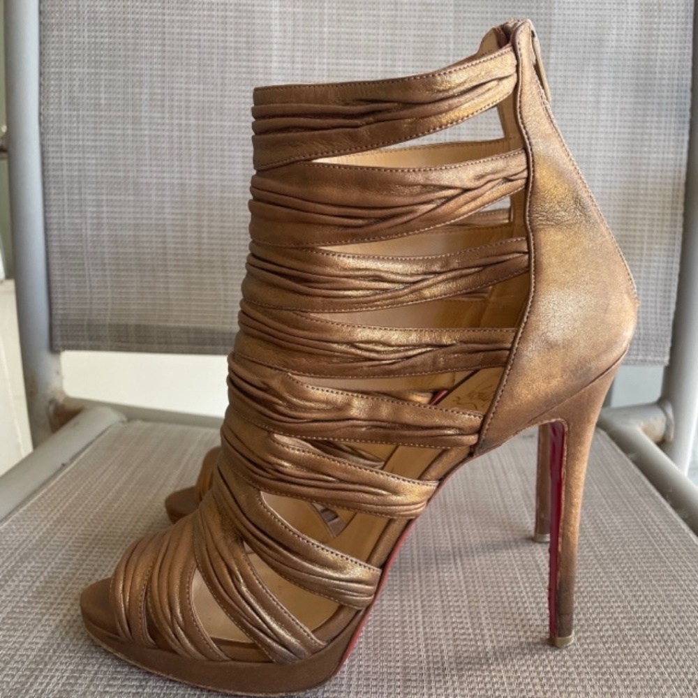 Christian Louboutin Tinazata Caged Heels Booties - Picture 4 of 16